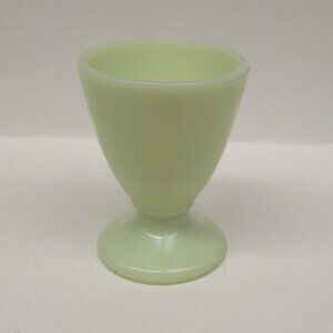 McKee Vintage Custard Glass 4 1/4 Inch High Footed Water Tumbler
